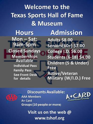 Texas Sports Hall of Fame - Stay in Waco